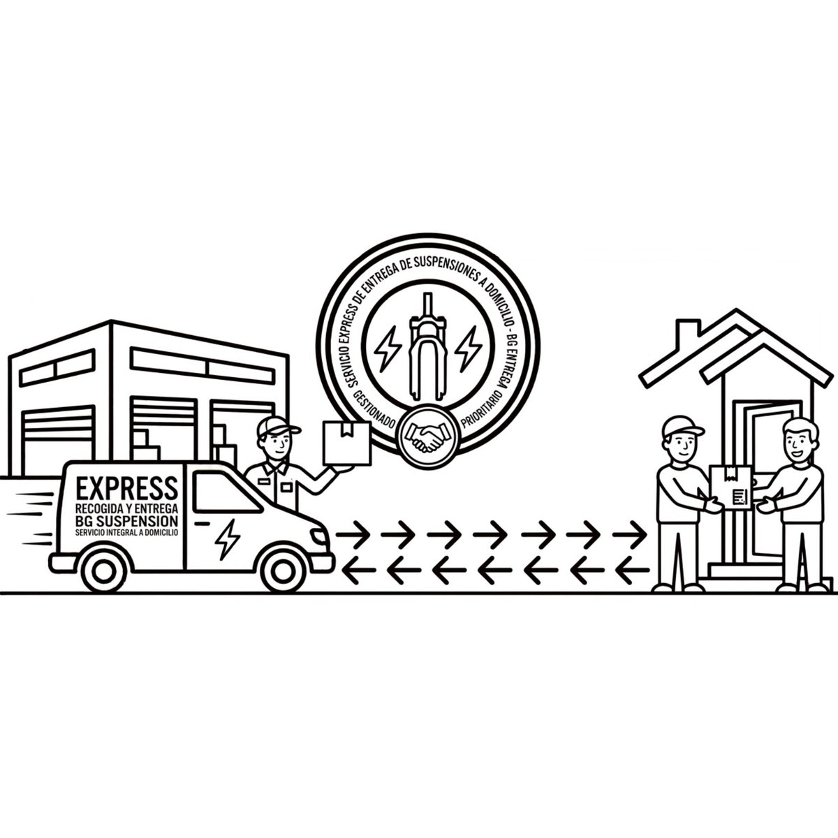 Servicio express recogida + entrega a domicilio